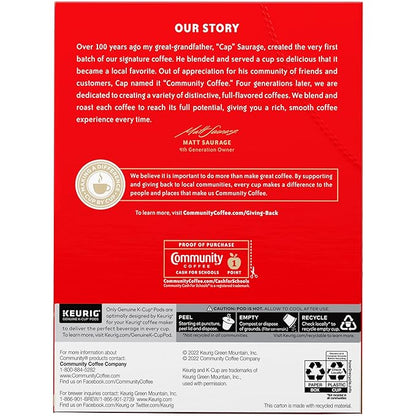 Community Coffee House Blend 96 Count Coffee Pods, Medium Dark Roast, Compatible with Keurig 2.0 K-Cup Brewers, 24 Count (Pack of 4)