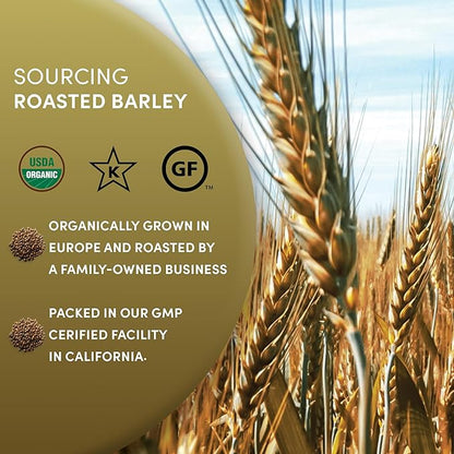 Worldwide Botanicals Organic Barley, Dark Roast – 1 lb –Italy’s Orzo, their Favorite Caffeine-Free Coffee Alternative – Brew Like Coffee – Acid Free, Gluten Free, Kosher, 16 ounces