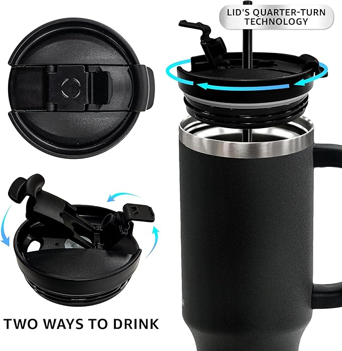 Engraved 40 oz Tumbler With Handle Straw Lid - Gifts For Dad For Fathers Day & Valentines Day Gift for Husband, Him - Christmas, Birthday Gifts for Father, Dad, Grandpa, Papa from Daughter