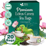 Load image into Gallery viewer, FreshDrinkUS, Premium 20 Tea Bags of Lotus Green Tea, 100% Natural. Exquisite Flavor, Handpicked Leaves, Perfect for Tea Lovers. No Sugar, No Gluten, Vegan.