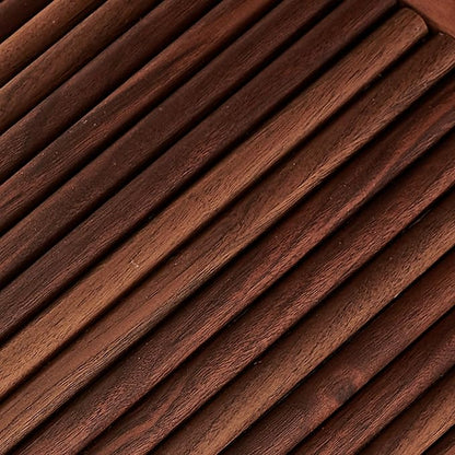 NORDICANA Single Accent Round Coffee Table, 27.5 Inch Wide 16.7 Inch Tall Walnut Color Farmhouse Center Table for Living Room, Manufactured Wood Top with Walnut Veneer