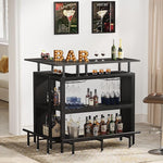 Load image into Gallery viewer, LITTLE TREE Home Bar Unit Mini Liquor Table Cabinet