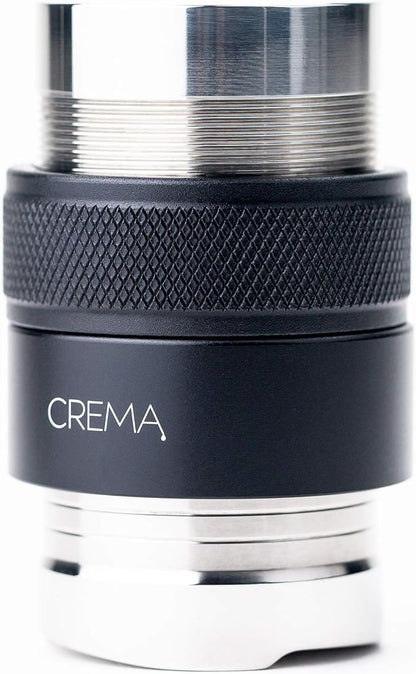 Crema Coffee Products 39.25mm Hand Tamper & Coffee Distributor V2 | Compatible with Breville Portafilters | Double-Sided, Adjustable Depth Tool | Made with Durable 304 Stainless Steel | Black