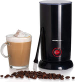 Load image into Gallery viewer, Mixpresso Electric Milk Frother, Stainless Steel Milk Steamer &amp; Milk Warmer, Automatic Shutoff, Non-Stick Interior, Cool Touch, 9.4 oz/6.0oz Capacity, Black Electric Frother for Hot Chocolate