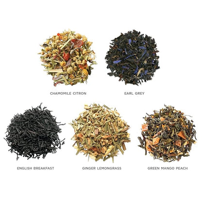 Tea Forte Tea Tasting Assortment Single Steeps Loose Leaf Premium Tea Gift Set Sampler, 15 Count 3 of Each Assorted Blends, Pre-Portioned Single Serve Pouches, Steeps 12 oz