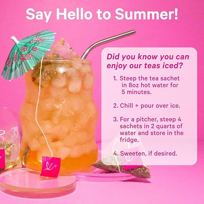 Pink Stork Organic Fertility Tea - Supports Conception for Her & Hormone Balance with Chaste Tree Berry (Vitex), Mint, and Red Raspberry Leaf - Hot or Iced - Caffeine Free - Sweet Mint, 15 Sachets