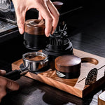 Load image into Gallery viewer, IKAPE 51MM Espresso Tamper, New Wooden Handle Design，Premium Barista Coffee Calibrated Tamper with Spring Loaded, 100% Stainless Steel Tamper Compatible with All 51MM Bottomless Portafilter