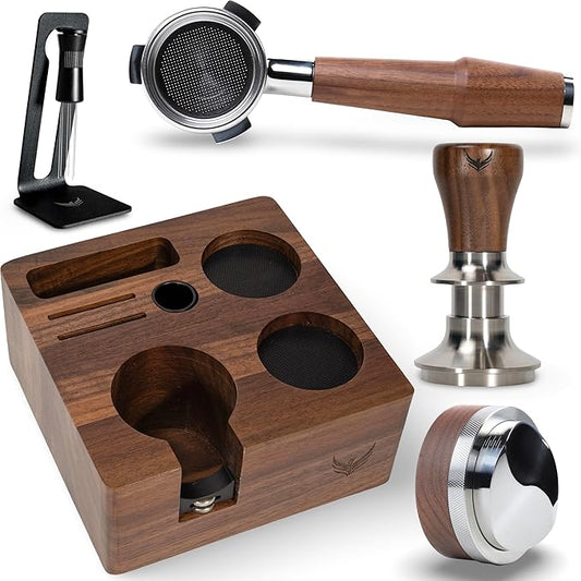 Breville Espresso Accessories Kit 54mm Includes Bottomless Portafilter, Distribution Tool, Calibrated Tamper, Tamping Station and WDT