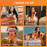 Load image into Gallery viewer, GORGIE Sugar Free Natural Energy Drinks, Jaclyn Hill Orange Twist (12 Pack) Healthy Sparkling Energy Drinks Natural Coffee Replacement with Green Tea Caffeine and Biotin, Vegan, Low Calorie