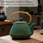 Load image into Gallery viewer, Cast Iron Tea Kettle, Japanese Tetsubin Teapot Coated with Enameled Interior, Durable Cast Iron Teapot with Stainless Steel Infuser for Stovetop Safe(1000ml/34oz)