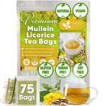 Load image into Gallery viewer, FreshDrinkUS, Premium 75 Mullein Licorice Tea Bags, 100% Natural, Blend of Mullein Leaves, and Licorice Root. Made with Natural Material Tea Bags. No Sugar, Vegan.