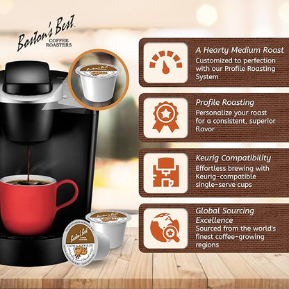 Boston’s Best - Oatmeal Chocolate Chip Cookie Flavored Coffee Blend, Dessert Gourmet Compatible with Keurig Coffee Maker, 1 Count (42 Single Serve Medium Roast Cups)