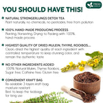 Load image into Gallery viewer, FreshDrinkUS, StrongerLungs 75 Tea Bags - Mullein Leaf, Ginseng, Elderberry, Ginger &amp; Thyme - Supports Lung Cleanse, Congestion Relief &amp; Mucus Detox - Caffeine-Free &amp; All-Natural