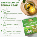 Load image into Gallery viewer, LeafLea 120 Senna Tea Bags – Pure Senna Herbal Laxative Tea, Naturally Supports Constipation Relief &amp; Digestive Cleanse, Caffeine-Free, No Sugar, No Gluten, Non-GMO, Vegan, Individually Wrapped