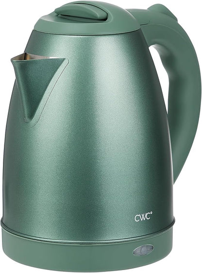COOK WITH COLOR Electric Kettle - Rapid Boil, Sleek Design, and Safety Features - Great for Quick and Easy, Stainless Steel Sage, 1.7 Liters