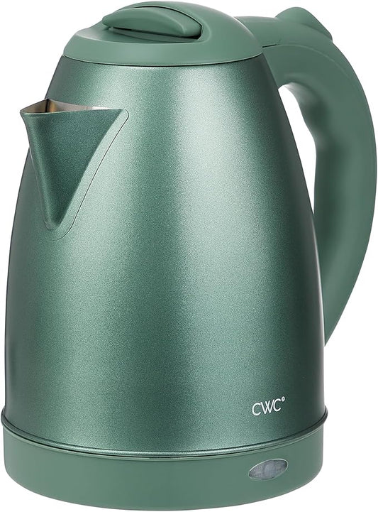 COOK WITH COLOR Electric Kettle - Rapid Boil, Sleek Design, and Safety Features - Great for Quick and Easy, Stainless Steel Sage, 1.7 Liters