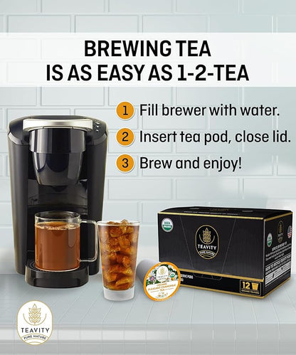 Organic Chamomile Tea Pods for Keurig - Decaf Tea Pods - Pleasant Chamomile by Teavity (24 Tea Pods)