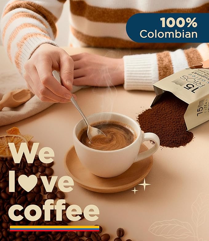 Colombian Ground Coffee Medium Dark Roast Low Acid Smooth Bold Rich Taste With Chocolate Sweet Notes Arabica Single Origin High Altitude Fresh Roasted Premium Espresso Gift Artisan Gourmet Flavor 12oz