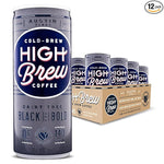 Load image into Gallery viewer, High Brew Black &amp; Bold Cold Brew Coffee, Caffeinated, Dairy Free, 8 Ounces (Pack Of 12)