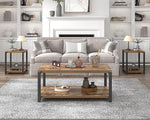 Load image into Gallery viewer, EXCEFUR Modern Coffee Table, Industrial Wood and Metal Center Table, Cocktail Tea Tables for Living Room, Rustic Brown