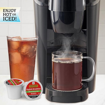 Twinings Decaf English Breakfast Tea K-Cup Pods for Keurig, 56 Count (Pack of 1), Naturally Decaffeinated Black Tea, Smooth, Flavourful, Robust, Enjoy Hot of Iced