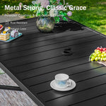 Load image into Gallery viewer, PHI VILLA 7 Piece High Top Patio Bar Set, Outdoor Bar Height Table and Chairs Dining Furniture Set with 6 Outdoor Swivel Bar Stools Grey &amp; 1 Patio Bar Table for Garden, Yard, Terrace