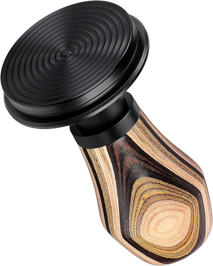 Normcore 51mm Coffee Tamper V4, Spring Loaded Tamper with Titanium PVD Coating Ripple Base, Espresso Tamper Fits 51 mm Portafilters, Colorful Wood Handle