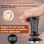 Load image into Gallery viewer, Coffee Espresso Tamper 51mm with WDT Tool Calibrated Spring Loaded, Coffee Tamper with Silicone Tamper Mat,Black Espresso Distribution Tool,Stainless Steel Base Tamper for Espresso Coffee Machine