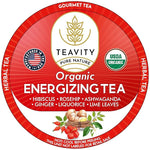 Load image into Gallery viewer, Organic Ashwagandha Tea Pods for Keurig with Ginger, Licorice, Organic Hibiscus Sabdariffa, Rosehip, &amp; Lime - Decaf Herbal Tea - Energizing Tea by Teavity (24 Tea Pods)