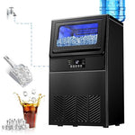 Load image into Gallery viewer, High-Efficiency Commercial Ice Maker: 100 lbs Daily Production, Stainless Steel Under Counter Ice Machine, 25 lbs Ice Storage Capacity, Dual Water Inlet, for Home Commercial Use