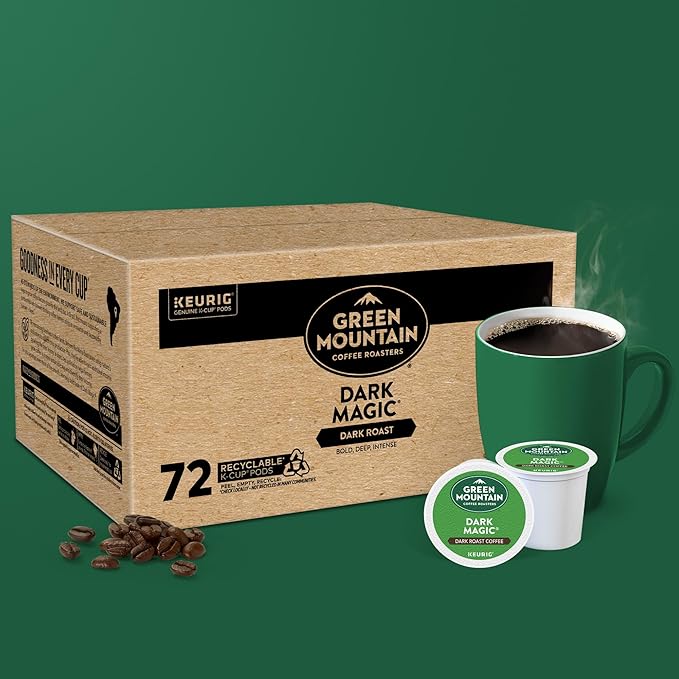 Green Mountain Coffee Roasters Dark Magic Keurig Single-Serve K-Cup Pods, Dark Roast Coffee, 72 Count