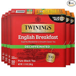 Load image into Gallery viewer, Twinings Decaffeinated English Breakfast Black Tea Bags, 50 Count (Pack of 6), Flavourful, Robust, Enjoy Hot or Iced, 300 Teabags