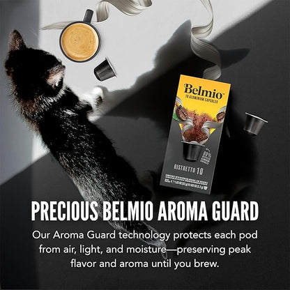 Belmio Ristretto Espresso Coffee Pods – Medium Roast – Full-Bodied & Fruity - Nespresso Original Line Compatible – 10 Count (Pack of 10)