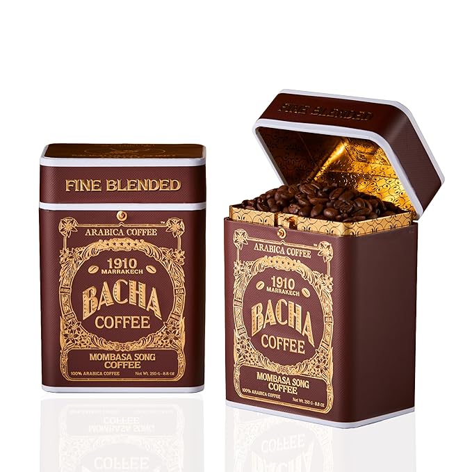 Bacha Coffee | Mombasa Song Fine Blended Signature Nomad Collection, 100% Arabica Specialty Coffee, Whole Beans, Medium Roast, 250g