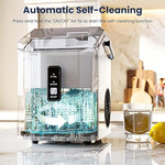 Load image into Gallery viewer, Antarctic Star Nugget Ice Makers Countertop with Self-Cleaning, 35lbs/24H, Portable Sonic Ice Maker Machine with Handle/Basket/Scoop for Home, Kitchen, Office, Camping(Black)