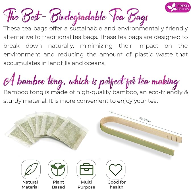 FreshDrinkUS, Premium 75 Milk Thistle Tea Bags, 100% Natural & Pure from Milk Thistle Seeds. Milk Thistle Seed Herbal Tea. Made with Natural Material Tea Bags. No Sugar, No Caffeine, No Gluten, Vegan.