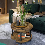 Small Round Coffee Table for Small Space, 23.5