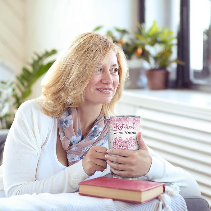 ZANIION Retirement Gift for Woman 2025 Tumbler 1PC, Best Retirement Gifts Ideas, Retirement Gifts Mug, Retired Gifts for Women, Retirement Party Decorations, Farewell Gifts for Coworkers Cup 20oz