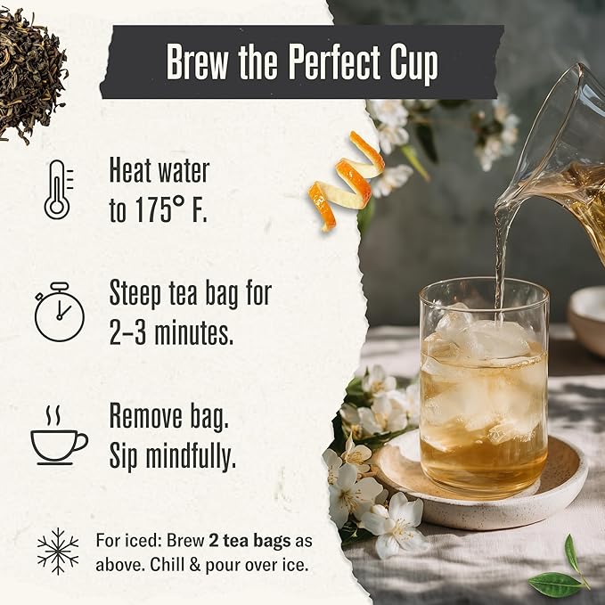 Numi Organic Tea Jasmine Green, 100 Count Box of Tea Bags (Packaging May Vary)