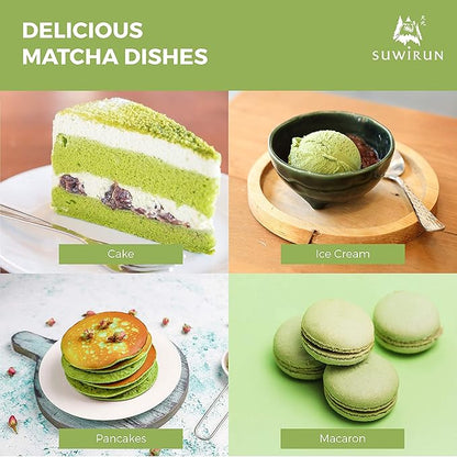 Suwirun Organic Pure Matcha Powder 4oz – Authentic Japanese Green Tea – Unsweetened, Umami-Rich Superfood – Perfect for Lattes, Baking & Smoothies