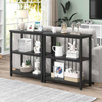 Load image into Gallery viewer, FOLUBAN Bookshelf, Modern 3 Tier Bookcase, Wood and Metal Book Shelves for Living Room Office Bedroom, Rustic Black Oak