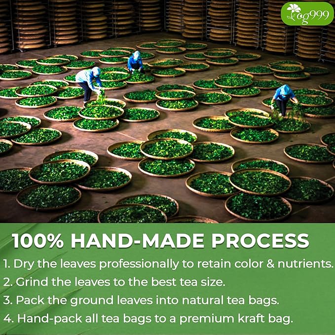 TOG999, Premium 30 Moringa Leaf Tea Bags, 100% Natural & Pure from Moringa Leaves. Loose Leaf Moringa Herbal Tea. Moringa Leaf Tea. No Sugar, No Caffeine, No Gluten, Vegan.