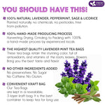 Load image into Gallery viewer, FreshDrinkUS, Premium 55 Tea Bags Lavender Mint Tea, 100% Natural, Blend of Lavender, Peppermint, Sage and Licorice. Made with Natural Material Tea Bags. No Sugar, No Caffeine, Vegan.