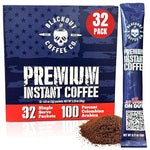 Load image into Gallery viewer, Blackout Coffee Colombian Arabica Instant Coffee – Medium Roast, Strong Aromatic, Single Serve Packets – Premium Quality 32 Count, American Made