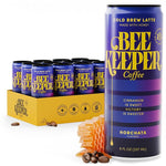 Load image into Gallery viewer, Beekeeper Coffee Cold Brew Horchata Latte with Oregon Honey, 8 fl oz cans (Pack of 12), Ready-to-Drink, Cinnamon Vanilla Flavor