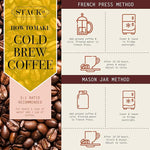 Load image into Gallery viewer, Organic Cold Brew Coffee Coarse Ground 1 LB - CRANK High Voltage Caffeine Dark Roast, Coarse Grind – By Stack Street