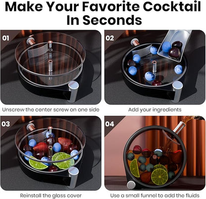 Porthole Infuser,Cocktail Bottles Infuser - Bottle Infusers For Cocktails, Teas, Coffee, Dressings, Lemonade, Vinegars - Cocktail Infusers - Stainless Steel - Fine Filter