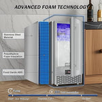 Load image into Gallery viewer, Commercial Under Counter Ice Maker Machine - 120 LBS/Day, Built in Installation, Auto-Clean,Reversible Door, Built 25LBS Ice Storage, Stainless Steel Ice Machine for Home &amp; Business Outdoor Use