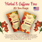 Load image into Gallery viewer, Tropace Organic Rooibos - 20 Tea Bags, South African Red Tea infused with Cardamom, Cinnamon &amp; Black Pepper - Caffeine Free Herbal Tea, Rooibos Tea Rooted in Africa &amp; Packed in USA, 1.4 oz (40g)