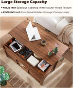 Load image into Gallery viewer, OKD 48" Farmhouse Lift Top Coffee Table with Sliding Barn Door,Rustic Center Table with Hidden Storage Compartment,Lifting Tabletop and Adjustable Shelf for Living Room,Office,Reclaimed Barnwood